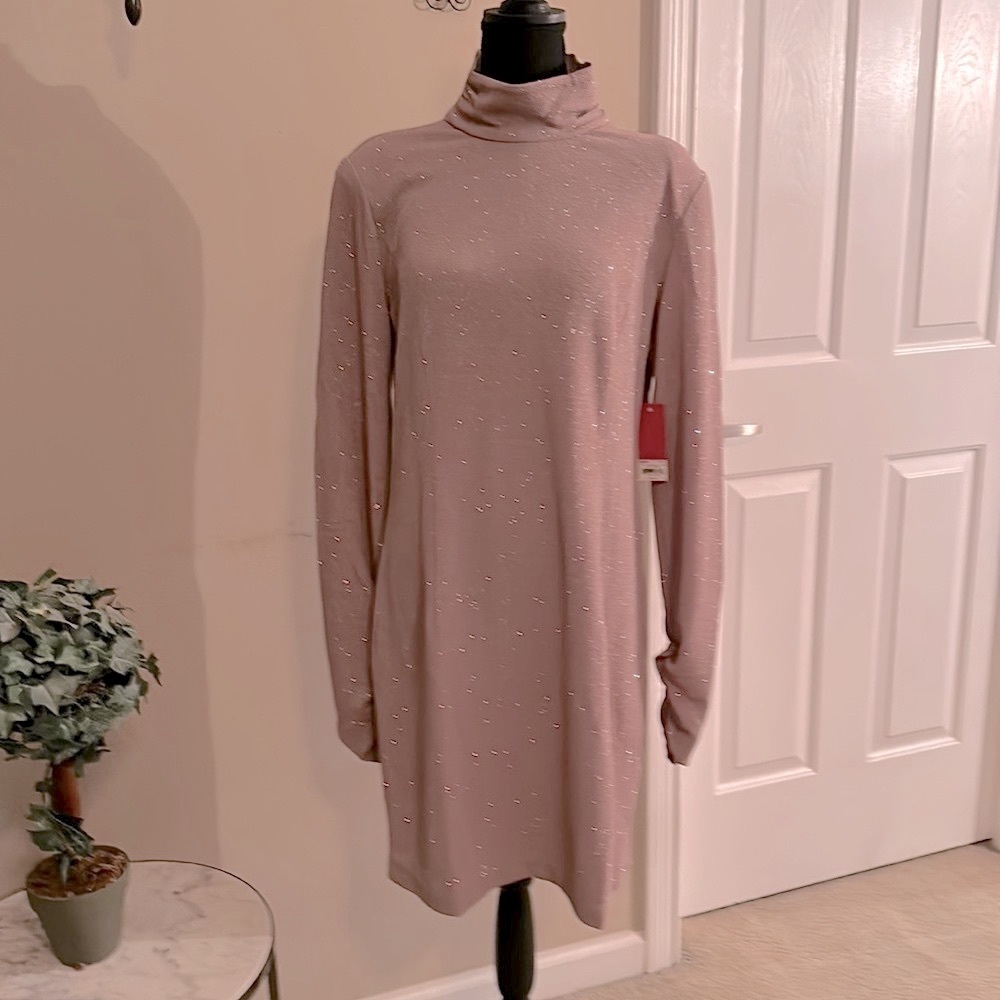 Brand new with tags Jennifer Lopez blush sparkle dress!! XL